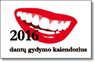 2016 metu dantu gydymo kalendorius