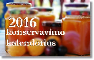 2016 metu konservavimo kalendorius
