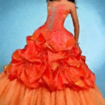 Oranžinė suknia